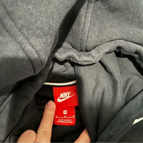 Nike Black Sweater with Pullover Style and Ribbed Cuffs M